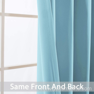 Sky Blue Blackout Curtains 108 Inch Long